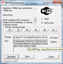 128 bit wep key generator